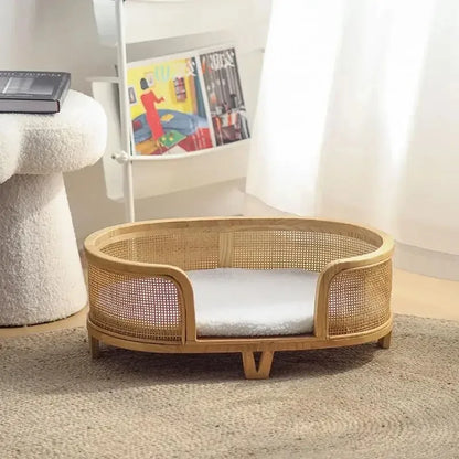 Panier pour chat moderne en osier