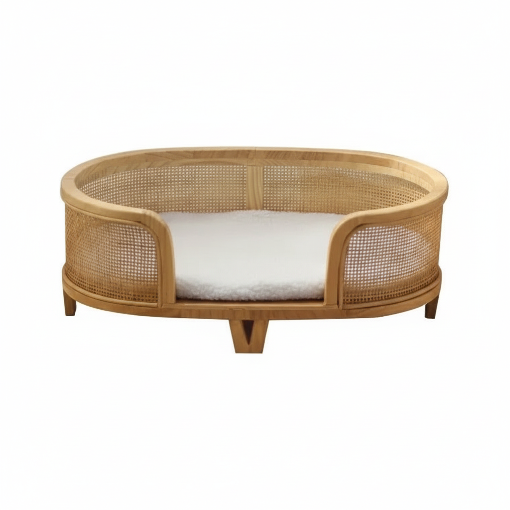 Panier pour chat moderne en osier