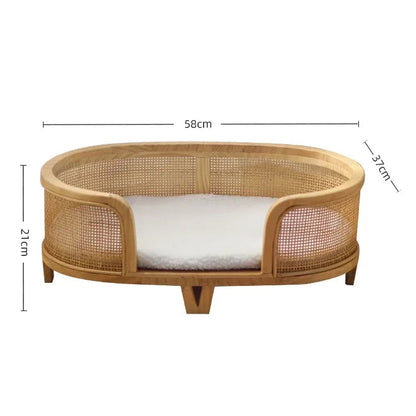 Panier pour chat moderne en osier