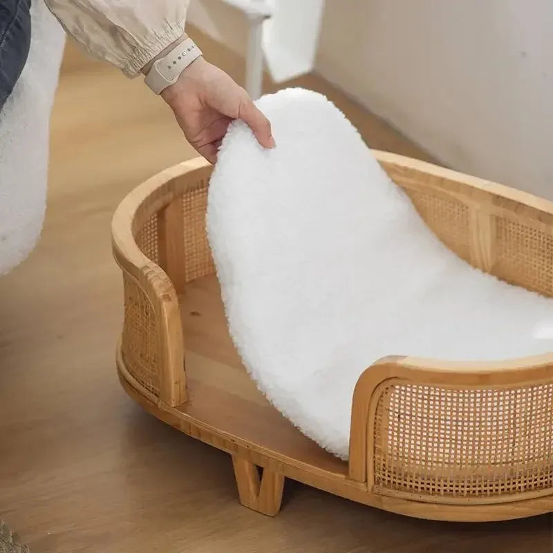 Panier pour chat moderne en osier