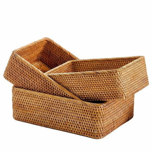 Panier de Rangement Rectangulaire en Osier | LORIA – 3 Tailles Disponibles