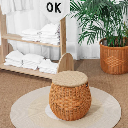 Pouf avec rangement en osier | TONEA