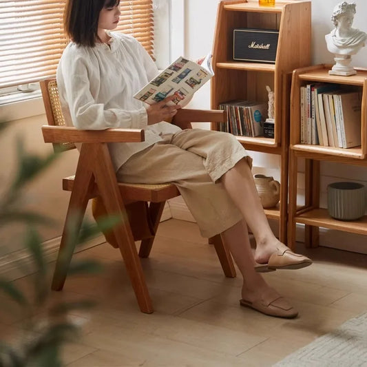 Fauteuil en Bois & Osier | Collection Héritage