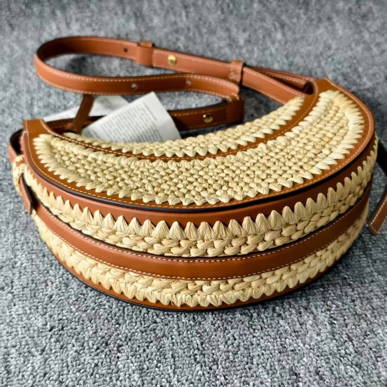 Sac Épaule Lune en Rafia | French Style 