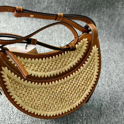 Sac Épaule Lune en Rafia | French Style 