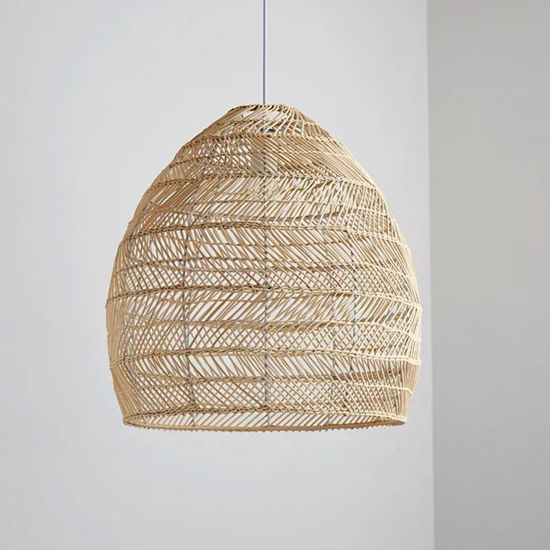 Suspension Artisanale en Osier | LUMINA – Design Loft & Café