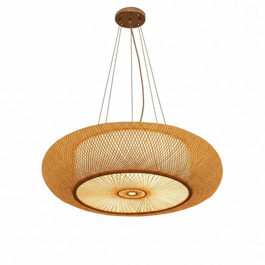 Suspension Ronde en Osier et Bambou | CALATA