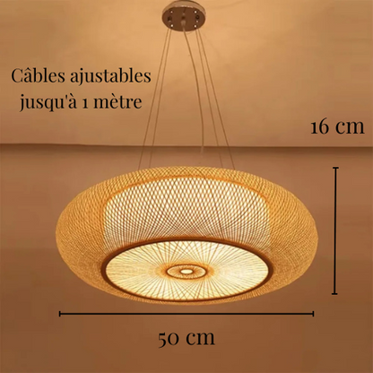 Suspension Ronde en Osier et Bambou | CALATA