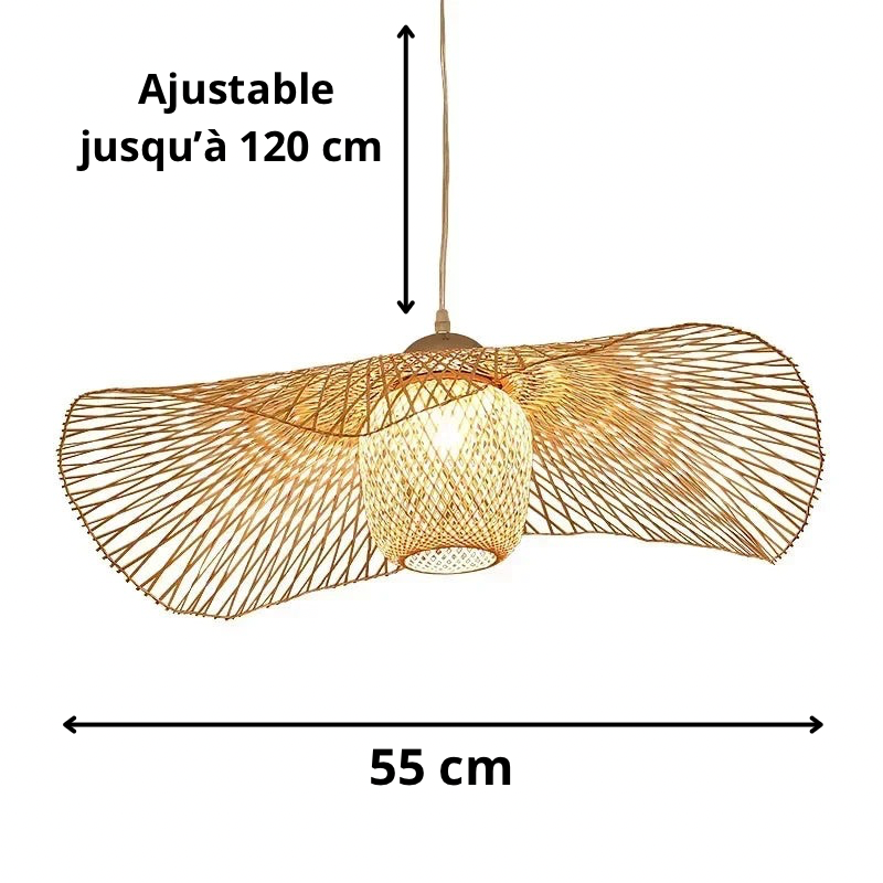 Suspension en Osier Tressé | LUMINA