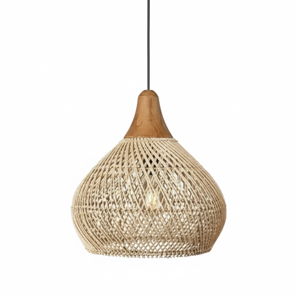 Suspension en Osier Vintage Bohème | POMO