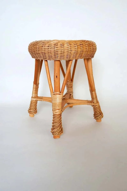 Tabouret rond en Osier | NATALEO