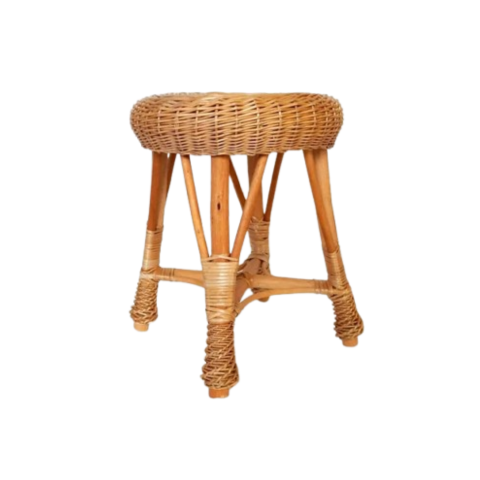 Tabouret rond en Osier | NATALEO