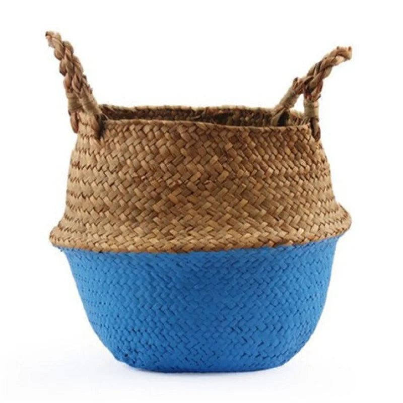 Cache Pot Osier Bleu | ÉLIO