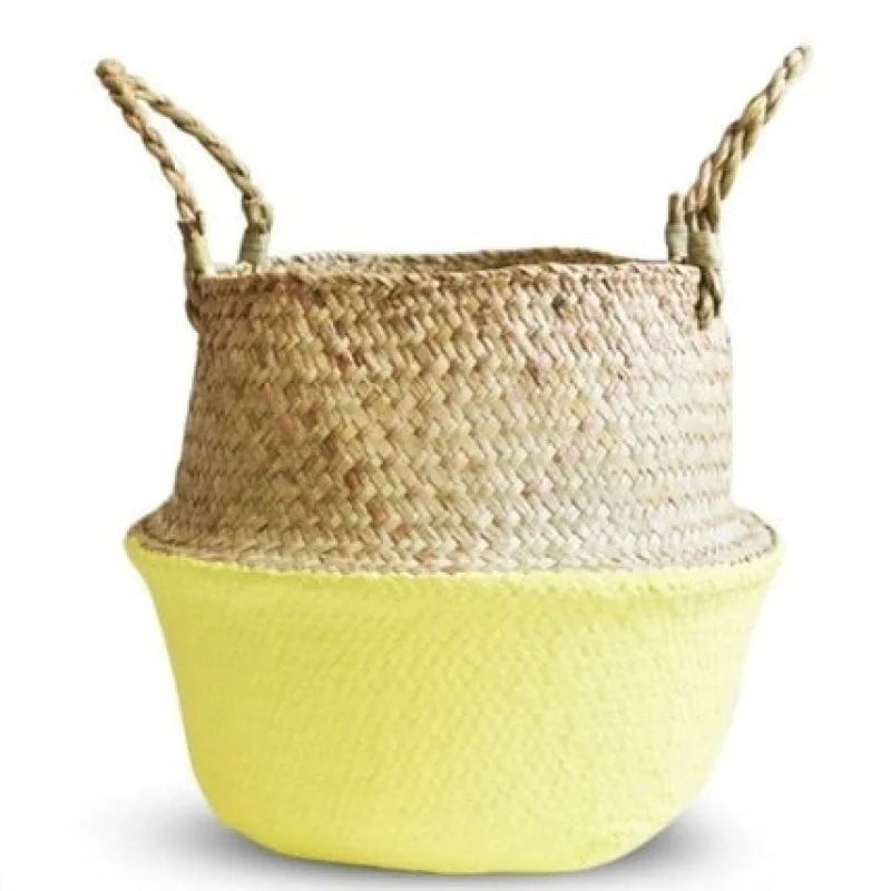Cache Pot Osier Jaune | LISSIA