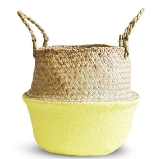 Cache Pot Osier Jaune | LISSIA