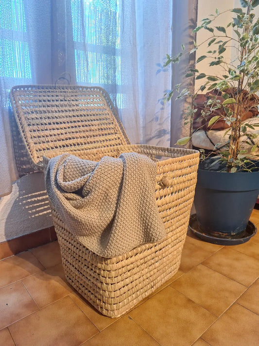 Panier à linge en osier rectangle | EMMA