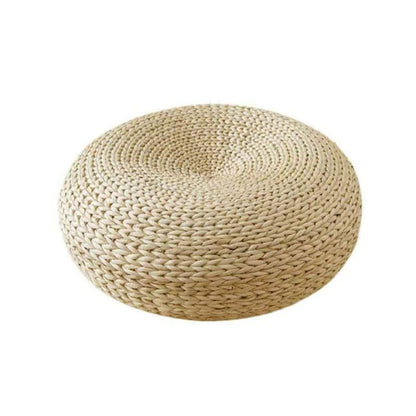 Pouf en Osier Design Rond | CLÉORA