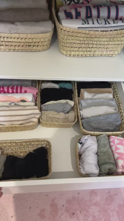 Panier de rangement en osier rectangle | Eden